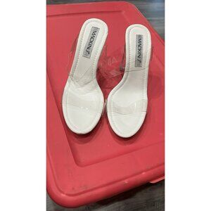 NEW! Mackin J Evening Heels Sandals Women Shoes Size 10 Med, Clear